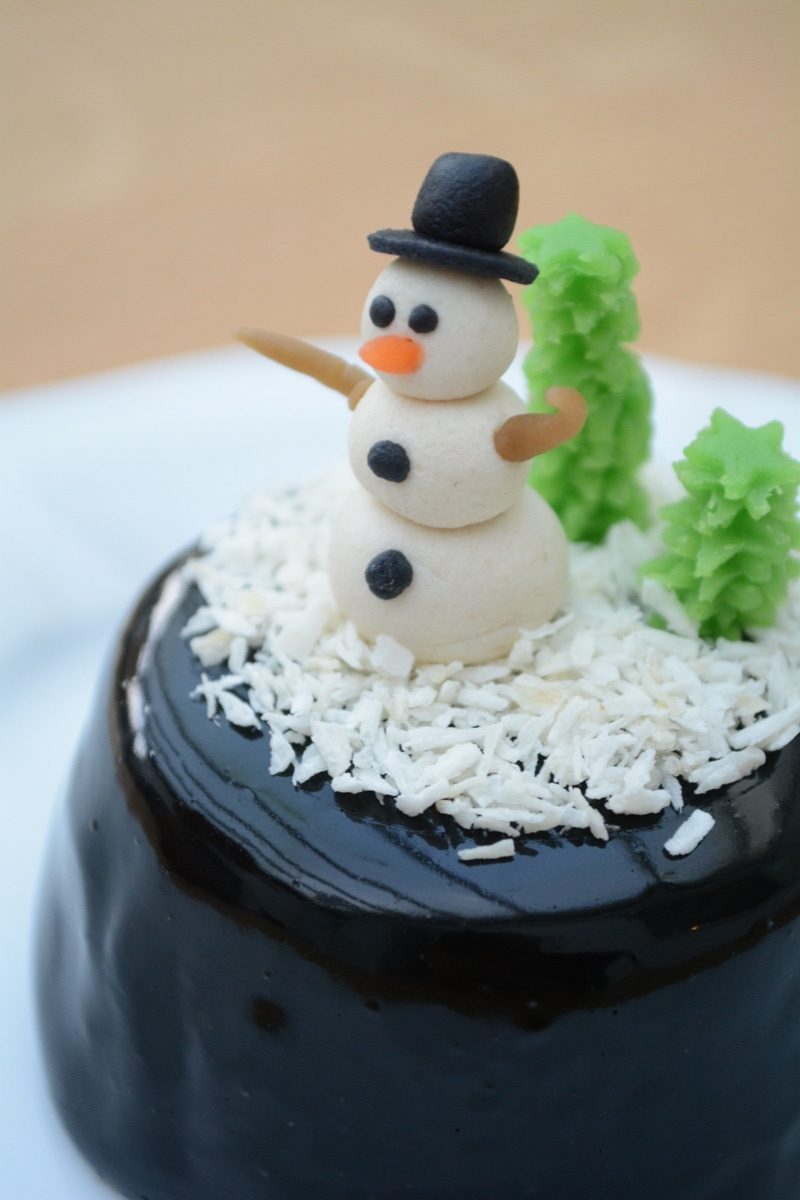 Snekugle med snemand uden gelatinekugle