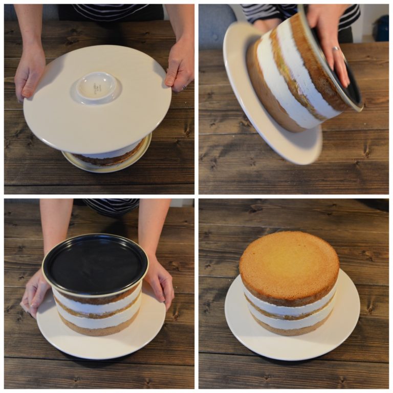 Nytårskage med jordbær/Astimousse og hyldeblomstmousse pyntet med glimmerkugler i gelatine